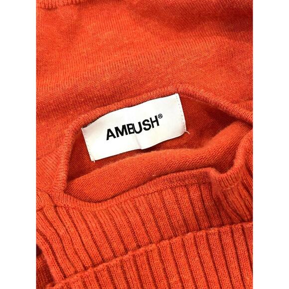 Ambush Turtleneck Knit Pullover Sweater Mens Size S Wool Blend Fitted Embossed - Picture 6 of 7